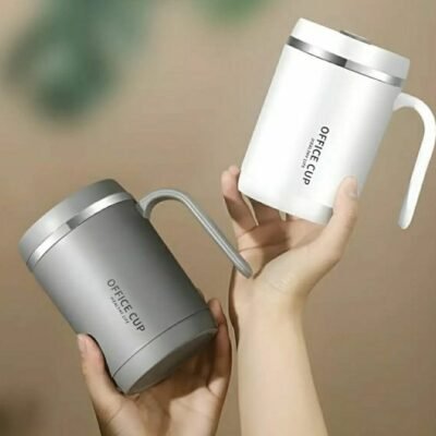 Stainless Steel Coffee Mug | Office Cup | Tea Cup | Insulated Coffee Mug With Handle | Premium Clear Cap Mug With Lid For Coffee,tea &milk 500 Ml